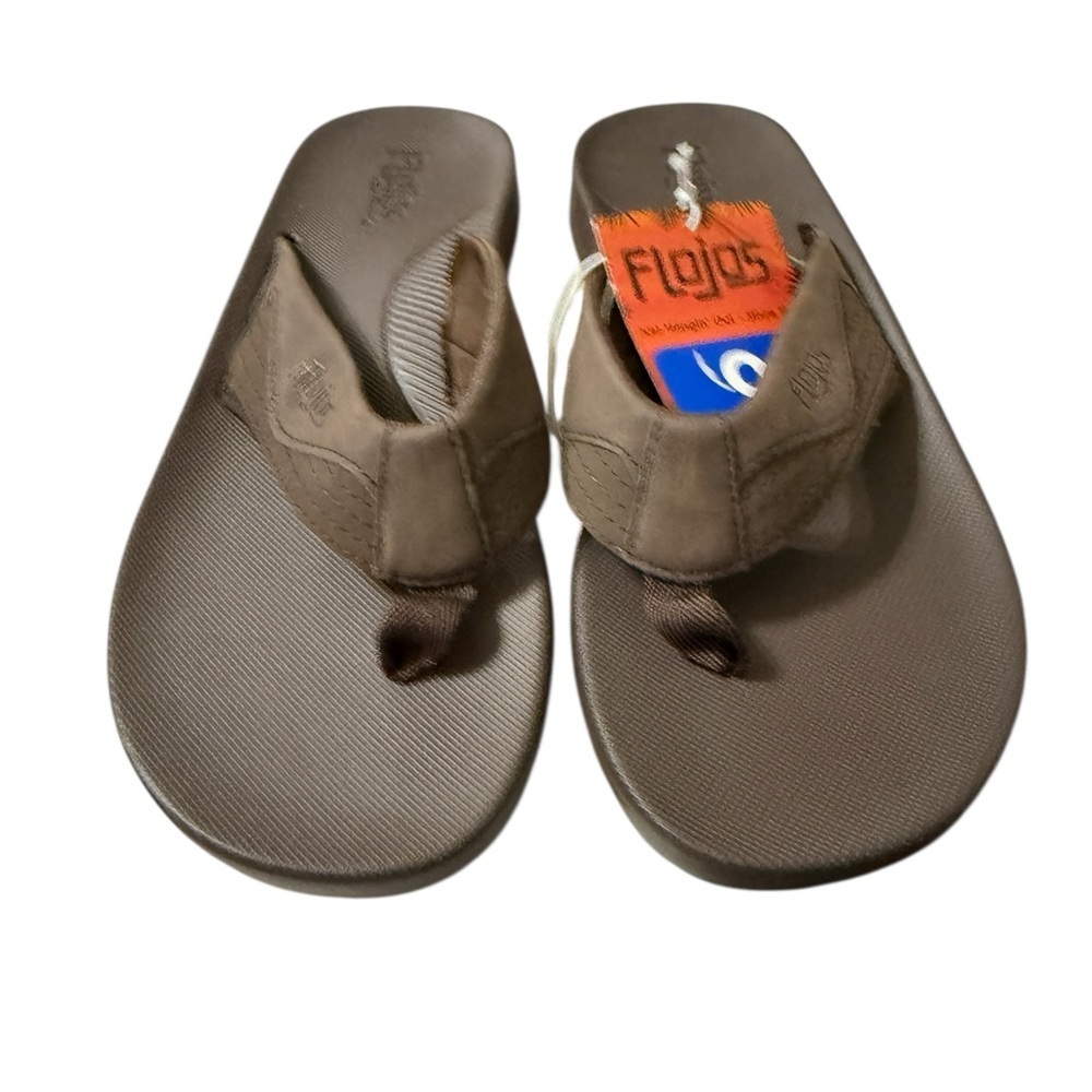 Flojos Men’s Flip Flops · Size 9 · Brown